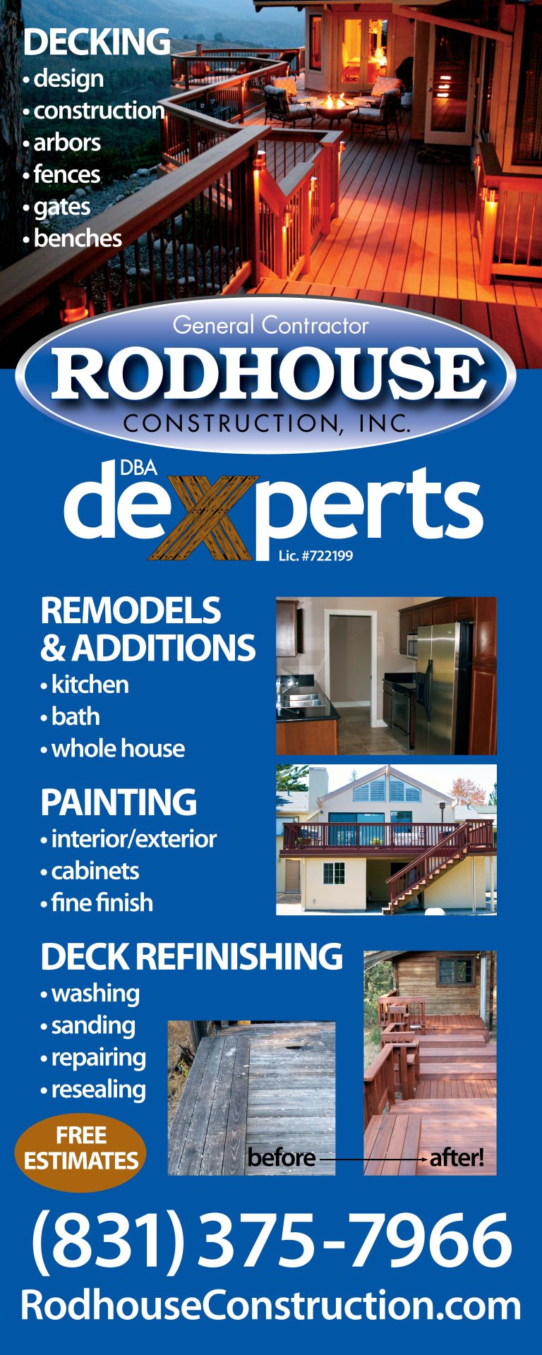 Kristen Calcatera dba Big Sky Creative BANNER for Trade Show Rodhouse Construction DEXPERTS