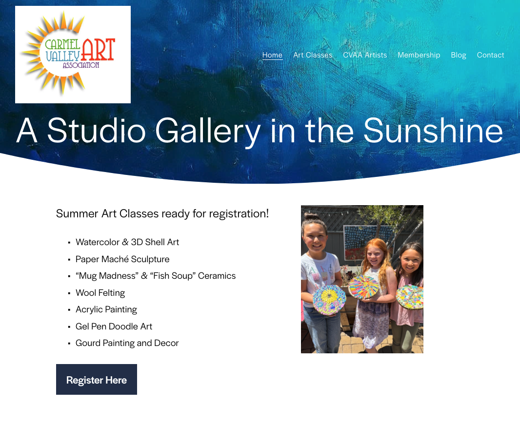 Website CarmelValleyArtAssoc.org